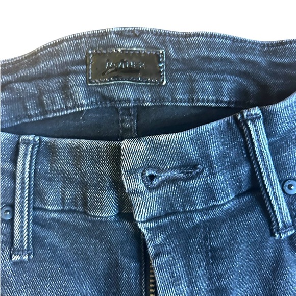 Mother The Looker Ankle Fray Size 27 Night Hawk Black Designer Denim - Picture 4 of 12